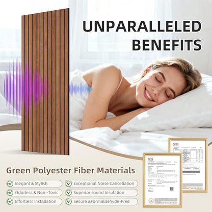 TO-TH Acoustic Wall Panels Wood-Look Sound Dampening Panel 10 Pack, Cherry - color: Cherry, size: 10 pcs - 47.2'' * 23.6''