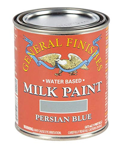 General Finishes Water Based Milk Paint, 1 Pint, Persian Blue - color: Persian Blue, size: 16 Fl Oz (Pack of 1)