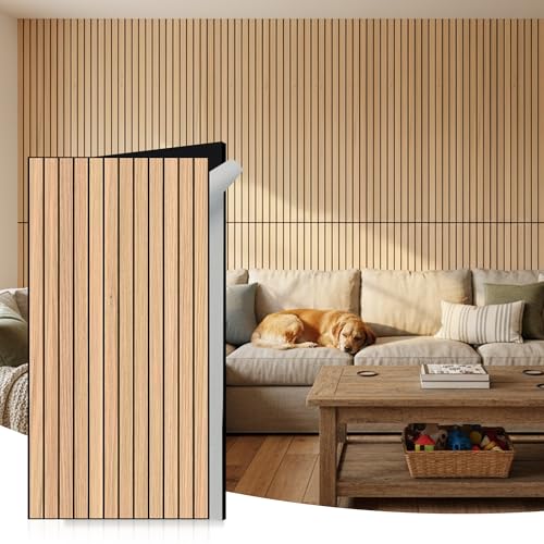 WoveN SounD Acoustic Wall Panels, Natural Oak, 10 Pack, 47.2x23.6 in - color: 10 Pack, Natural Oak, Slat Wide