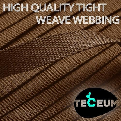 TECEUM Webbing Strap, 3/4" to 2", 10-50 Yds, Multi-Color Heavy Duty Tape - color: Brown, size: 2"- 10 yards