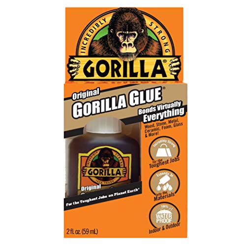 Gorilla Original Gorilla Glue, Waterproof Polyurethane Glue, 2 Ounce Bottle, Brown, (Pack of 1) - size: 2oz