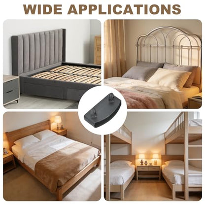 uxcell 12 Pcs 55mm x 9mm Plastic Bed Slat End Caps, Bed Slat Cover Gray - color: Grey, size: 55mm x 9mm
