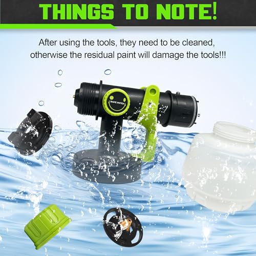 700W Paint Sprayer, Electric Paint Spray Gun with 1200ml Capacity Container, 4 Nozzle Sizes, Easy to Clean, Airless Paint Sprayer for House Painting, Cabinets, Decks, Walls, Doors, DIY Projects, etc.