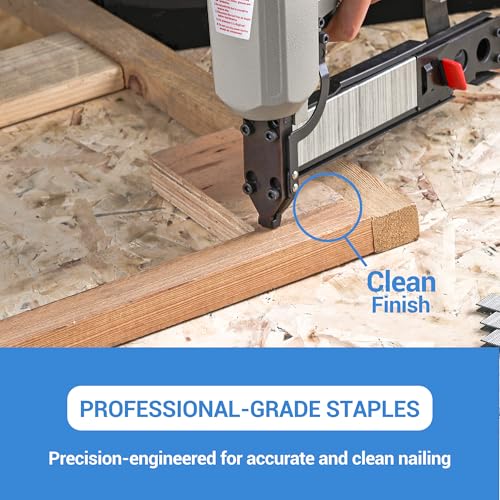 meite 18 Gauge 1/4-Inch Narrow Crown Staples, 1-1/8-Inch Length Galvanized Staples for Heavy Duty and Upholstery (4,000 Counts) (Pack of 2) - size: 1-1/8" Length (Pack of 2), style: 1 Box