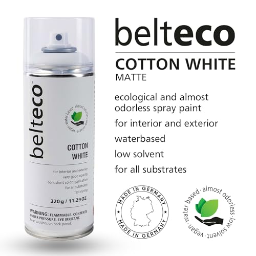Cotton White Matte Spray Paint | Water-based Spray Paint White - color: Cotton White Matte, size: 11.29 Ounce (Pack of 1)