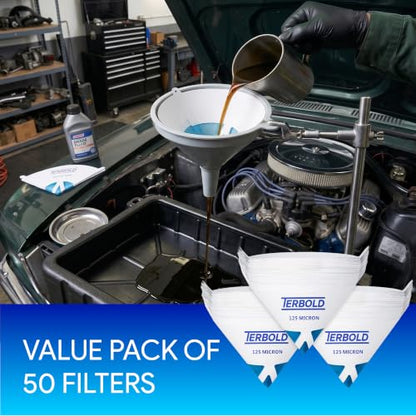 1000pcs 125 Micron Paint Strainer Filters with Blue Nylon Mesh - size: 1000 Count