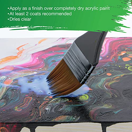 U.S. Art Supply 16oz Acrylic Sealer High Gloss Varnish for Acrylic Painting - size: 16-ounces