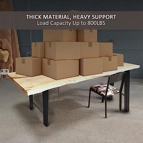 ALLCOS 22 Inch Metal Coffee Table Legs Bench Legs Heavy Duty Table Legs DIY Project for Coffee Table, Workbench, Black, Set of 2 - size: 22 Inch