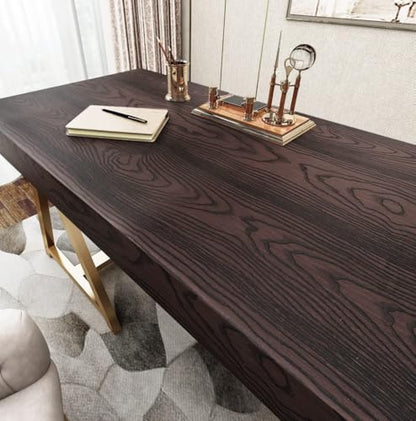 Livelynine Dark Brown Wood Contact Paper 15.8x197 Walnut Textured Wood Grain Countertop Peel and Stick Waterproof Counter Top Vinyl Wrap Desk Wallpaper Kitchen Cabinet Covers Table Dresser Covering - color: Brown Wood, size: 15.8" x 197"