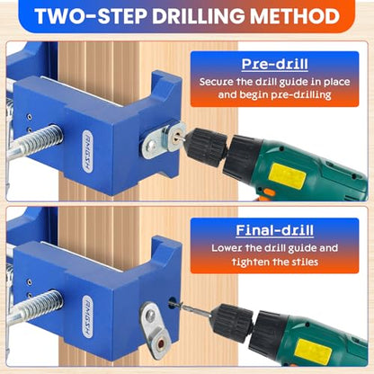 Cabinet Clamps 4 Pack, Protective Pads Included (Blue) - color: Blue