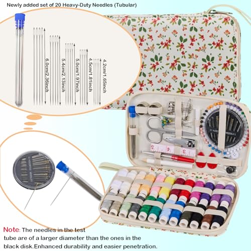 130PCS Printing Travel Sewing Kits for Adults Hand Sewing Accessories - color: 130PCS-HGXC