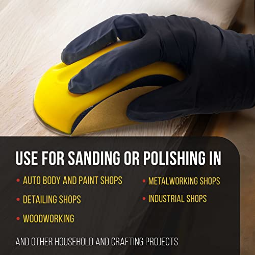 Dura-Gold Pro Series 6" Mouse-Shaped Hand Sanding Block Pad for Hook & Loop and PSA 6" DA Sanding Discs, 2 Pack - 2-Way Adapter Pad to Use PSA Sandpaper - Automotive Car Sand Woodworking Furniture - style: Mouse