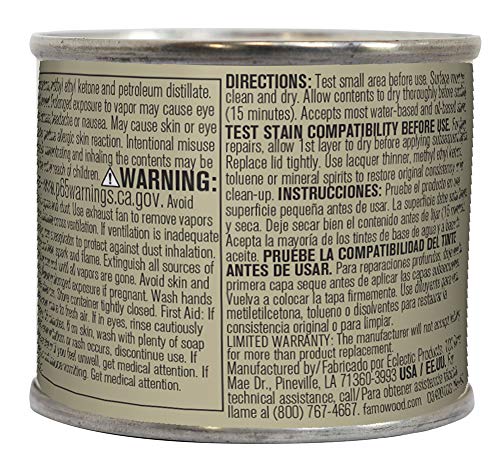 FamoWood 36141128 Original Wood Filler - 1/4 Pint, Oak/Teak