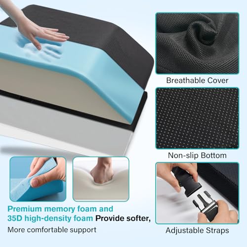 Memory Foam Wedge Post Hip Surgery Cushion, Adjustable Height