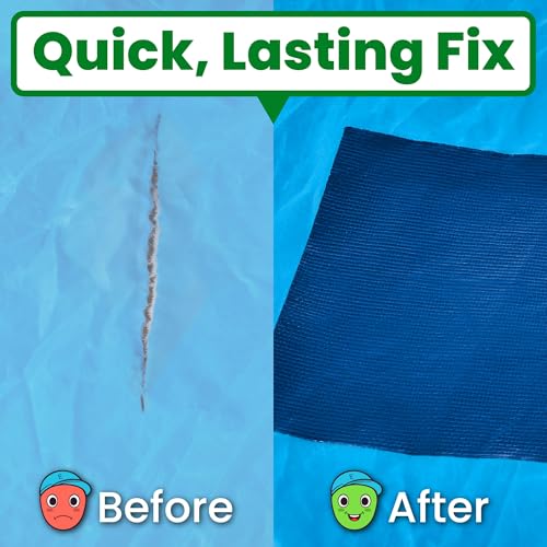 ECOHomes Awning, Tent & Canvas Repair Tape (Blue, 3 Inch x 30 Feet) - color: Blue, size: 3 Inch By 30 FT