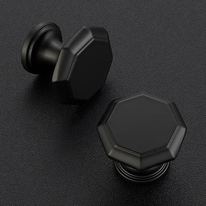 Ravinte Matte Black Single Hole Round Cabinet Knobs,Zinc Pull,20 Pack - color: Matte Black