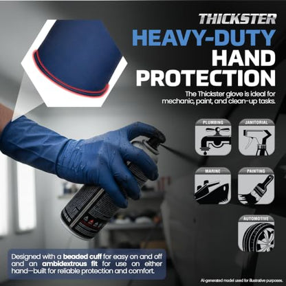 SAS Safety 6604 Thickster X-Large Textured Exam Grade Latex Gloves - size: X-Large