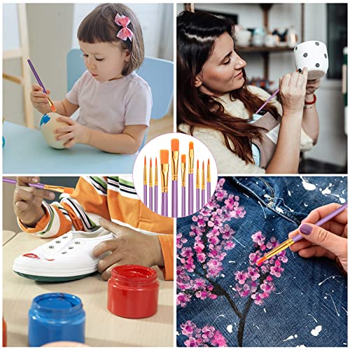 ESRICH 160PCS Paint Brushes, Paint Brush for Acrylic Painting - color: Purple, size: 160
