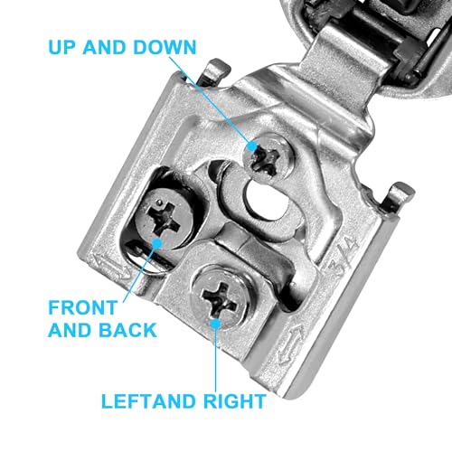 3/4 Inch Overlay Soft Close Cabinet Hinges, 30 Pack Slow Soft Close Hinges for Kitchen Cabinets Satin Nickel Hidden Self Closing Kitchen Cabinet Hinges for Cupboard - size: 3/4 inch Overlay