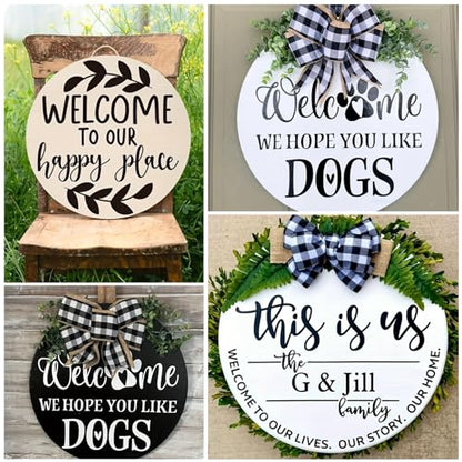 12" Round Stencils Reusable for Crafts Painting on Wood 9 Pack