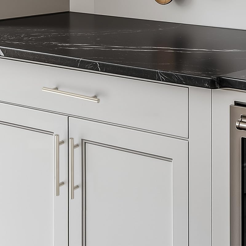 HOME EDIT Brushed Nickel Cabinet Handles, Drawer Pulls, 5 Inch, 30 Pack - color: Brushed Nickel, size: 5 Inch Hole Center