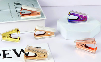 Rainbow Staple Remover Staples Puller Removal Claw Tool - color: Clear & Rainbow Tone