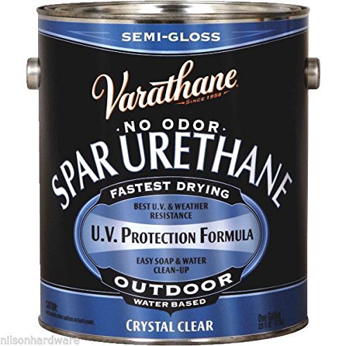 1 Gal Clear Varathane Water-Based Exterior Wood Spar Semi-Gloss Urethane 250131