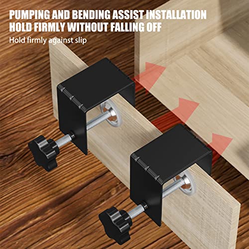 C-Clamps Heavy Duty, Universal C Clamp Cabinet Installation Clamps Cabinetry Cabinet Face Frame Clamps Woodworking Drill Hole Guide for Installing Frame of Cabinets (4 Packs), Black - style: 4 Packs