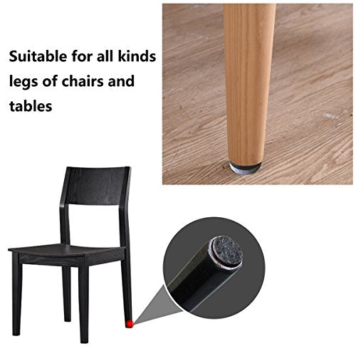 40pcs Round Heavy Duty Nail-on Felt Pad for Furniture Chair Table Leg Feet Floor Protectors Slide Smoothly (Black, Pad Diameter 24mm) - color: Black 24mm (40 Pcs)