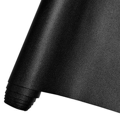 HYANG Smooth Solid Color Black Faux Leather Sheets 1 Rolls 12"X53" (30cmX135cm),Faux Leather is Great for, Bows,Earrings Handmade DIY Craft Projects Making - color: Black