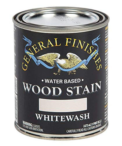 General Finishes Water Based Wood Stain, 1 Pint, Whitewash - color: Whitewash, size: 1 Pint