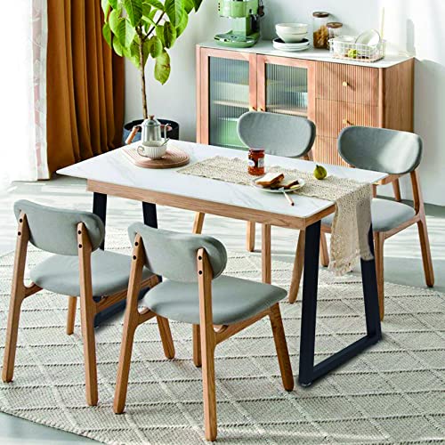 Taelakeni 28 Inch Metal Table Desk Legs, Heavy Duty Industrial Style Dinning Table Leg with Adjustment Feet Pads, Trapezoid - color: Trapezoid, size: 28 IN