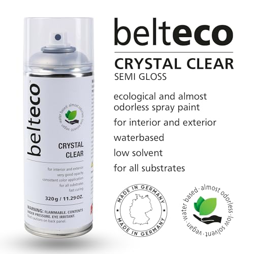 Crystal Clear Semi Gloss | Water-based Clear Spray Paint - color: Crystal Clear Semi Gloss, size: 11.29 Ounce (Pack of 1)