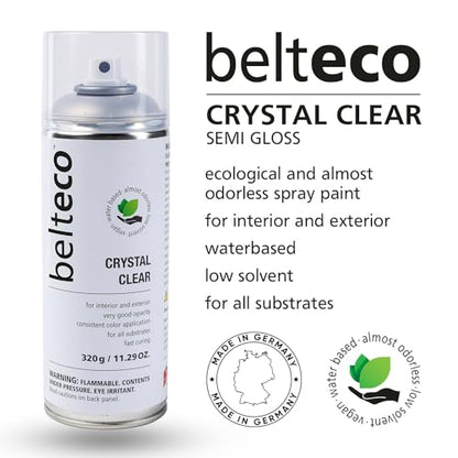 Crystal Clear Semi Gloss | Water-based Clear Spray Paint - color: Crystal Clear Semi Gloss, size: 11.29 Ounce (Pack of 1)