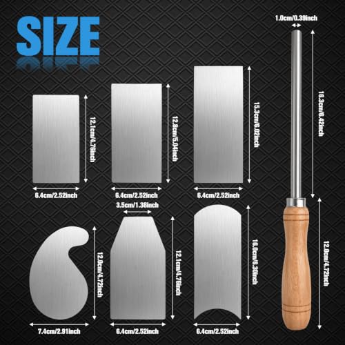 Cabinet Scraper Burnisher Card Scraper Burnisher and 7 Pcs Cabinet Set for Woodworking Card Woodworking Burnishing Tool for Woodworking，Tool for Precision and Fine Finishes