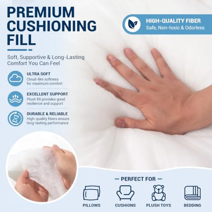 Polyester Batting for Cushions, 200 GSM, 1/2 in Thick, 48 in x 10 yd - size: 48" Wide × 10 Yards