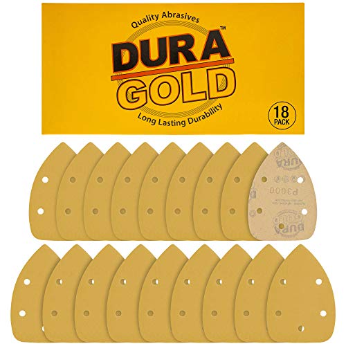 Dura-Gold Mouse Detail Sander Sandpaper Sanding Sheets, 5 Hole, 3000 Grit - size: 3000-Grit