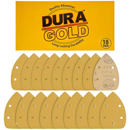 Dura-Gold Mouse Detail Sander Sandpaper Sanding Sheets, 5 Hole, 3000 Grit - size: 3000-Grit