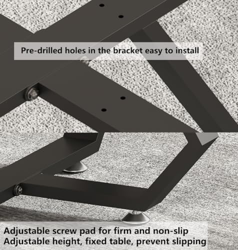 Coffee Table Legs 16 inch, Metal Table Legs Diamond Shape Black Industrial Modern Bench Chair Base Furniture Legs Desk Leg (Black) - color: Black