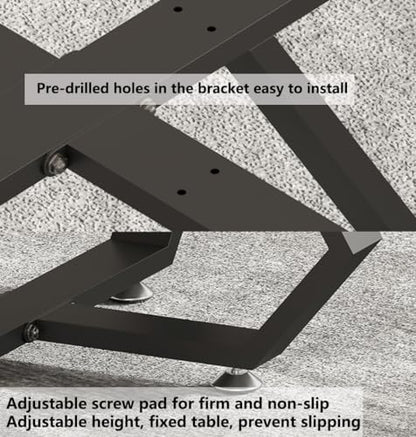 Coffee Table Legs 16 inch, Metal Table Legs Diamond Shape Black Industrial Modern Bench Chair Base Furniture Legs Desk Leg (Black) - color: Black