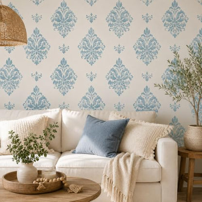 9 Large Mandala Lotus Stencils, 12 Inch Corner Patterns for Furniture