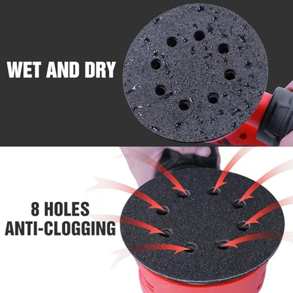 100 Pcs 5 inch Wet Dry Sanding Discs 80-2000 Grit Assorted - style: 100 Pcs-MIX Grit