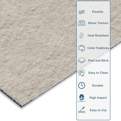 40-Sheet Flexible Stone Peel and Stick Backsplash Tile, 3" x 11.8" Limestone MCM Modified Clay Material Wall Covering, Subway Texture Self-Adhesive Wall Tiles for Kitchen Bathroom Fireplace - color: Limestone