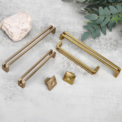3-3/4 Inch(96mm) Hole Center Champagne Bronze Zinc Alloy Solid Cabinet Pulls,Dresser Cabinet Handles Luxury Cabinet Pull Hardware for Bedroom, Kitchen 6 Pack 7600 - color: Champagne Bronze, size: 3-3/4 Inch Hole Center
