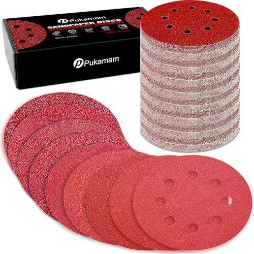 170 Pcs 5 inch Sanding Discs 40-600 Grit Assorted - style: 170 Pcs-MIX Grit