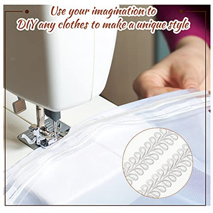 Jutom Gimp Braid Trim 1/2 Inch 20 Yard Gimp Braid Trim Decorative, White - color: White