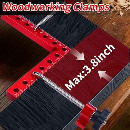 4PCS 5.5" 90° CNC Aluminum Corner Clamps for Woodworking - size: 4x 5.5"