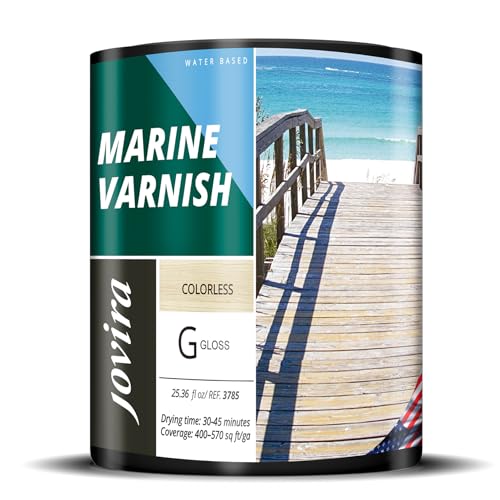 Water-Based Marine Varnish. Specially Resistant in Marine environments (25,36 OZ, Glossy). - color: Glossy, size: 25,36 OZ