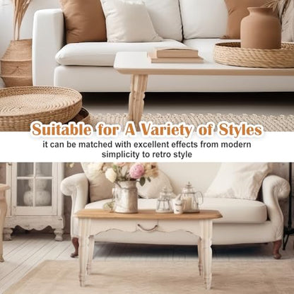 Threehoney 4 Pcs Wooden Farmhouse Table Legs, 14" x2.2'', Round - color: Round, size: 14"x2.2''
