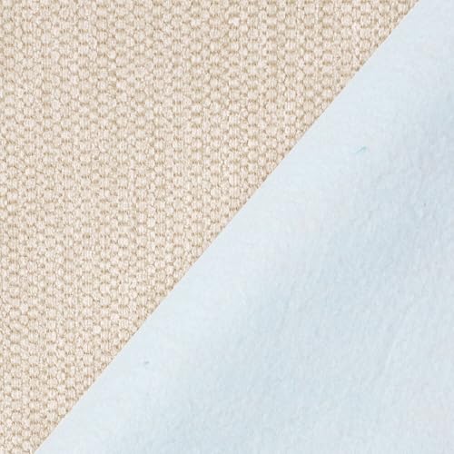 Textured Chenille Jacquard Upholstery Heavy Duty Polyester 58" Fabric by The Yard (Beige, 1 Yard) - color: Beige, size: 1 Yard